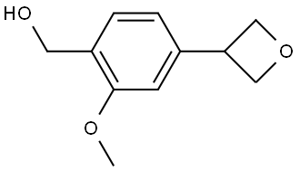 Benzenemethanol, 2-methoxy-4-(3-oxetanyl)- Structure