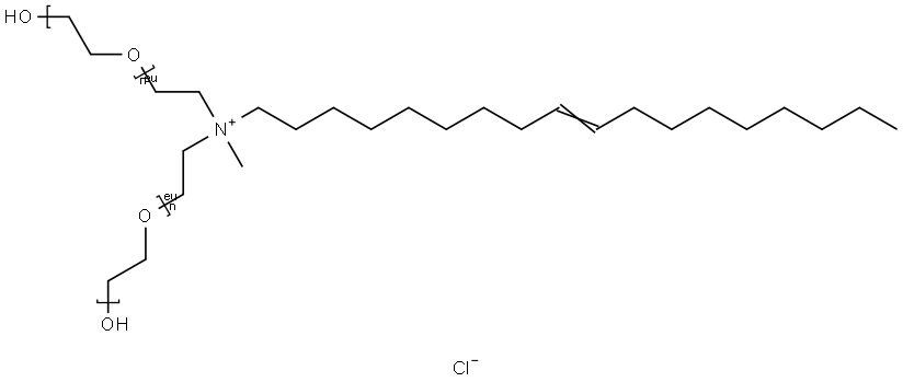 Poly(oxy-1,2-ethanediyl), alpha,alpha′-((methyl-9- octadecenyliminio)di-2,1-ethanediyl)bis(omega-hydroxy-, chloride,  (Z)- (EO 3-10) Structure