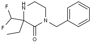 2-Piperazinone, 3-(difluoromethyl)-3-ethyl-1-(phenylmethyl)- 구조식 이미지