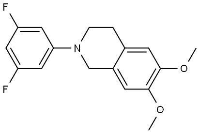 2-(3,5-Difluorophenyl)-1,2,3,4-tetrahydro-6,7-dimethoxyisoquinoline Structure