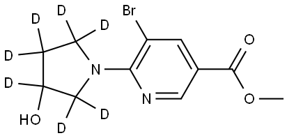 methyl 5-bromo-6-(3-hydroxypyrrolidin-1-yl-2,2,3,4,4,5,5-d7)nicotinate Structure