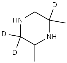 2,6-dimethylpiperazine-2,5,5-d3 Structure