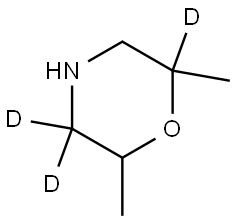 2,6-dimethylmorpholine-2,5,5-d3 Structure