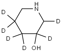 piperidin-2,3,4,4,5,5-d6-3-ol Structure