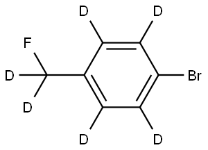 1-bromo-4-(fluoromethyl-d2)benzene-2,3,5,6-d4 Structure