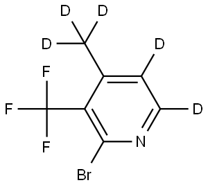 2-bromo-4-(methyl-d3)-3-(trifluoromethyl)pyridine-5,6-d2 Structure