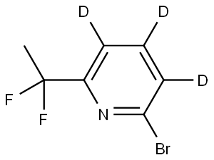 2-bromo-6-(1,1-difluoroethyl)pyridine-3,4,5-d3 Structure