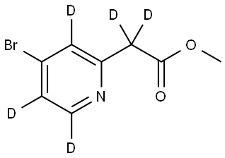 methyl 2-(4-bromopyridin-2-yl-3,5,6-d3)acetate-d2 Structure