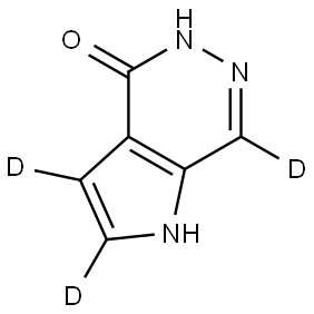 1H-pyrrolo[2,3-d]pyridazin-2,3,7-d3-4-ol 구조식 이미지