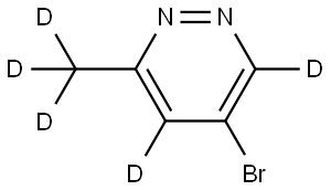 5-bromo-3-(methyl-d3)pyridazine-4,6-d2 Structure