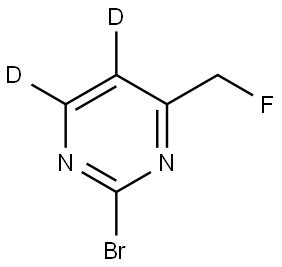 2-bromo-4-(fluoromethyl)pyrimidine-5,6-d2 Structure