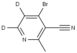 4-bromo-2-methylnicotinonitrile-5,6-d2 Structure