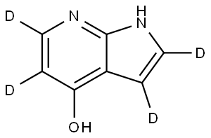 1H-pyrrolo[2,3-b]pyridin-2,3,5,6-d4-4-ol Structure