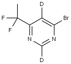 4-bromo-6-(1,1-difluoroethyl)pyrimidine-2,5-d2 Structure