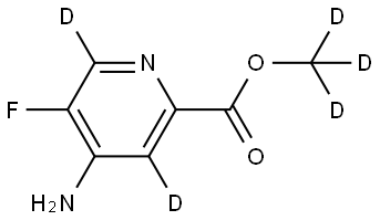 methyl-d3 4-amino-5-fluoropicolinate-3,6-d2 Structure