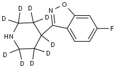 6-fluoro-3-(piperidin-4-yl-2,2,3,3,4,5,5,6,6-d9)benzo[d]isoxazole Structure