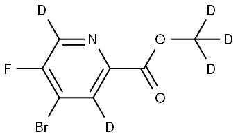 methyl-d3 4-bromo-5-fluoropicolinate-3,6-d2 Structure