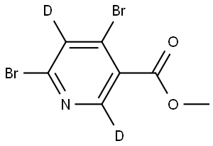 methyl 4,6-dibromonicotinate-2,5-d2 Structure