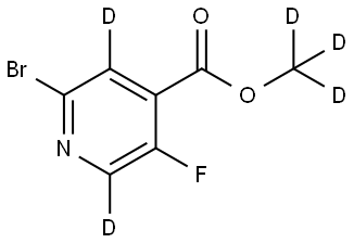 methyl-d3 2-bromo-5-fluoroisonicotinate-3,6-d2 Structure