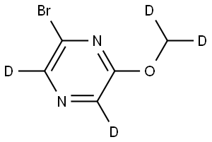 2-bromo-6-(methoxy-d2)pyrazine-3,5-d2 Structure