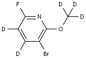 3-bromo-6-fluoro-2-(methoxy-d3)pyridine-4,5-d2 Structure