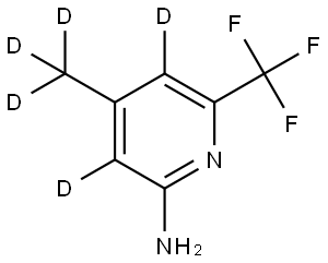 4-(methyl-d3)-6-(trifluoromethyl)pyridin-3,5-d2-2-amine Structure