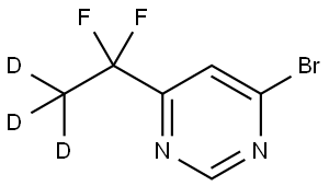 4-bromo-6-(1,1-difluoroethyl-2,2,2-d3)pyrimidine Structure