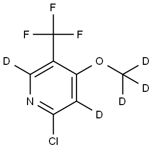 2-chloro-4-(methoxy-d3)-5-(trifluoromethyl)pyridine-3,6-d2 Structure