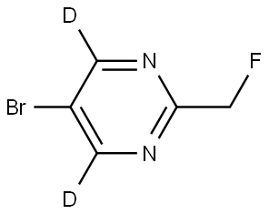 5-bromo-2-(fluoromethyl)pyrimidine-4,6-d2 Structure