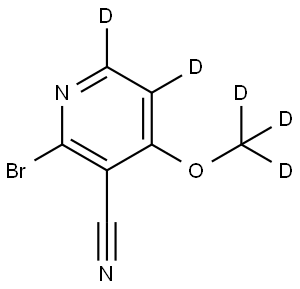 2-bromo-4-(methoxy-d3)nicotinonitrile-5,6-d2 Structure