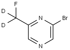 2-bromo-6-(fluoromethyl-d2)pyrazine Structure