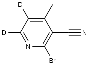 2-bromo-4-methylnicotinonitrile-5,6-d2 Structure