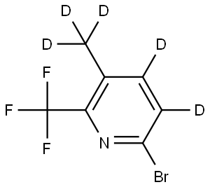 6-bromo-3-(methyl-d3)-2-(trifluoromethyl)pyridine-4,5-d2 Structure