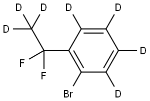 1-bromo-2-(1,1-difluoroethyl-2,2,2-d3)benzene-3,4,5,6-d4 Structure
