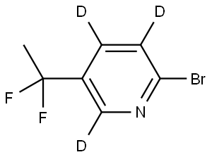 2-bromo-5-(1,1-difluoroethyl)pyridine-3,4,6-d3 Structure