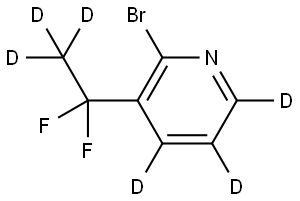 2-bromo-3-(1,1-difluoroethyl-2,2,2-d3)pyridine-4,5,6-d3 Structure