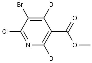 methyl 5-bromo-6-chloronicotinate-2,4-d2 Structure