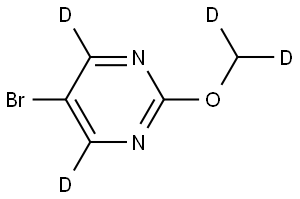 5-bromo-2-(methoxy-d2)pyrimidine-4,6-d2 Structure