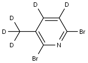 2,6-dibromo-3-(methyl-d3)pyridine-4,5-d2 Structure