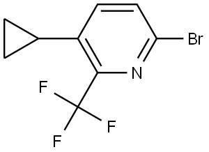 6-Bromo-3-cyclopropyl-2-(trifluoromethyl)pyridine Structure