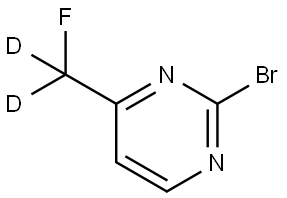 2-bromo-4-(fluoromethyl-d2)pyrimidine Structure