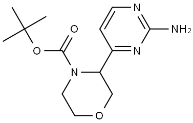 tert-butyl 3-(2-aminopyrimidin-4-yl)morpholine-4-carboxylate 구조식 이미지