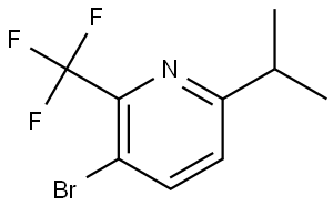 3-bromo-6-isopropyl-2-(trifluoromethyl)pyridine Structure