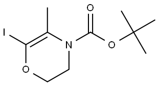 tert-butyl 6-iodo-5-methyl-2,3-dihydro-4H-1,4-oxazine-4-carboxylate Structure