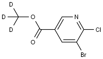 methyl-d3 5-bromo-6-chloronicotinate Structure