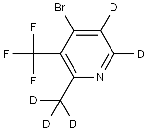 4-bromo-2-(methyl-d3)-3-(trifluoromethyl)pyridine-5,6-d2 Structure
