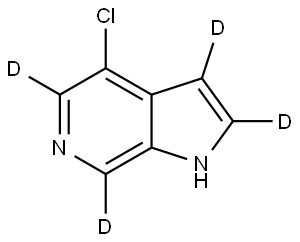 4-chloro-1H-pyrrolo[2,3-c]pyridine-2,3,5,7-d4 Structure