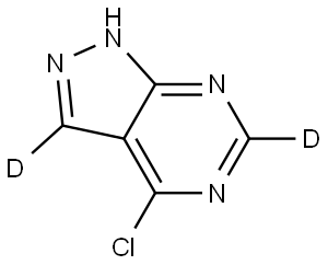 4-chloro-1H-pyrazolo[3,4-d]pyrimidine-3,6-d2 Structure
