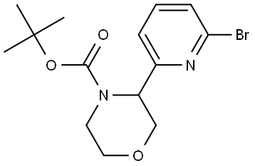 tert-butyl 3-(6-bromopyridin-2-yl)morpholine-4-carboxylate 구조식 이미지