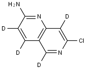 7-chloro-1,6-naphthyridin-3,4,5,8-d4-2-amine Structure